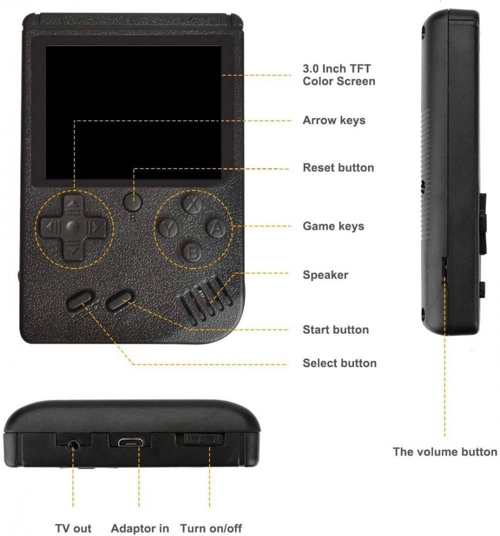 Retro Mini Handheld Game Console – 400 Classic Games in Your Pocket!
