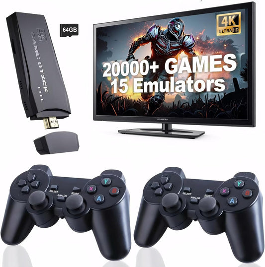 Wireless 4K HDMI Retro Game Console Stick with 20000+ Games